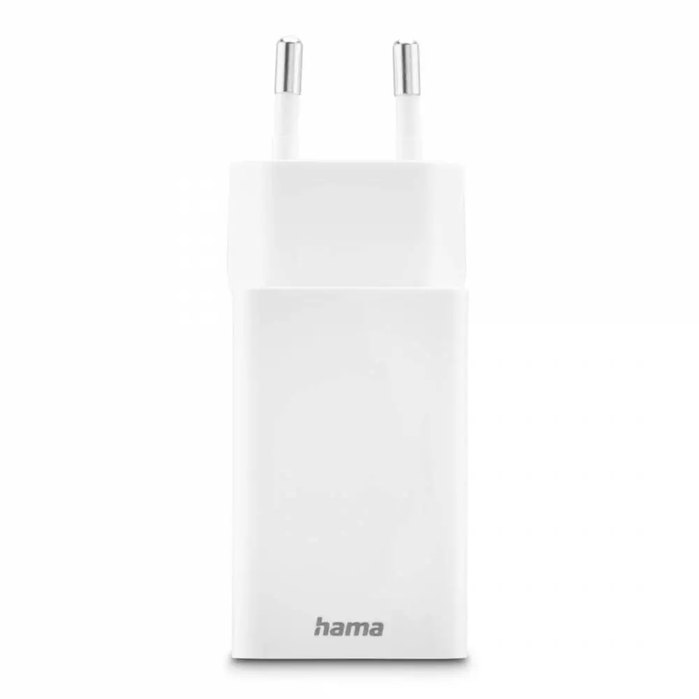 HAMA Бързо мини зарядно, 45 W, 1x USB-C - 1x USB-A, PD, бяло