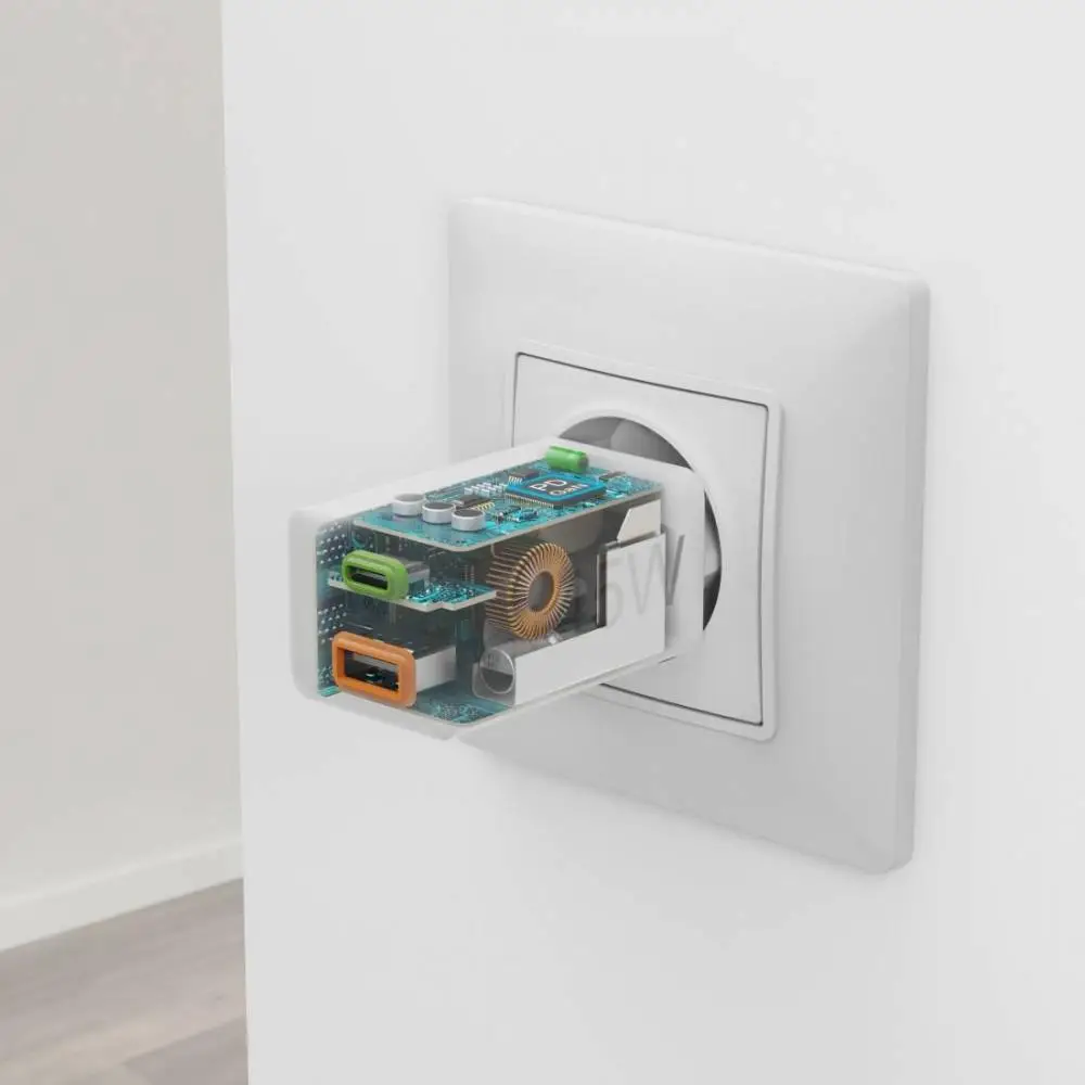 HAMA Бързо мини зарядно, 45 W, 1x USB-C - 1x USB-A, PD, бяло