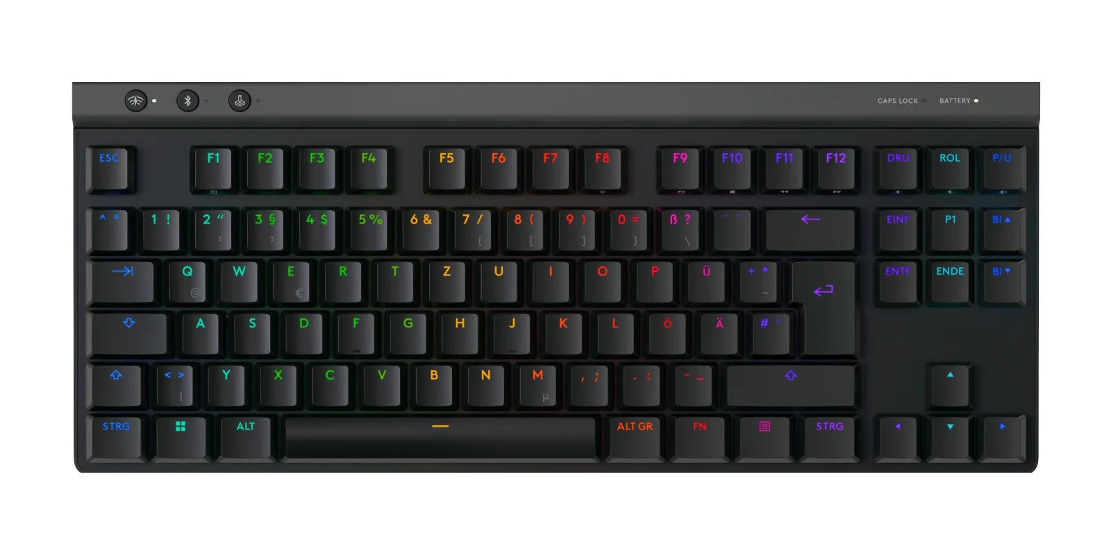 Безжична геймърска клавиатура Logitech G515 Lightspeed TKL Wireless Gaming Black, TACTILE - 920-014074 