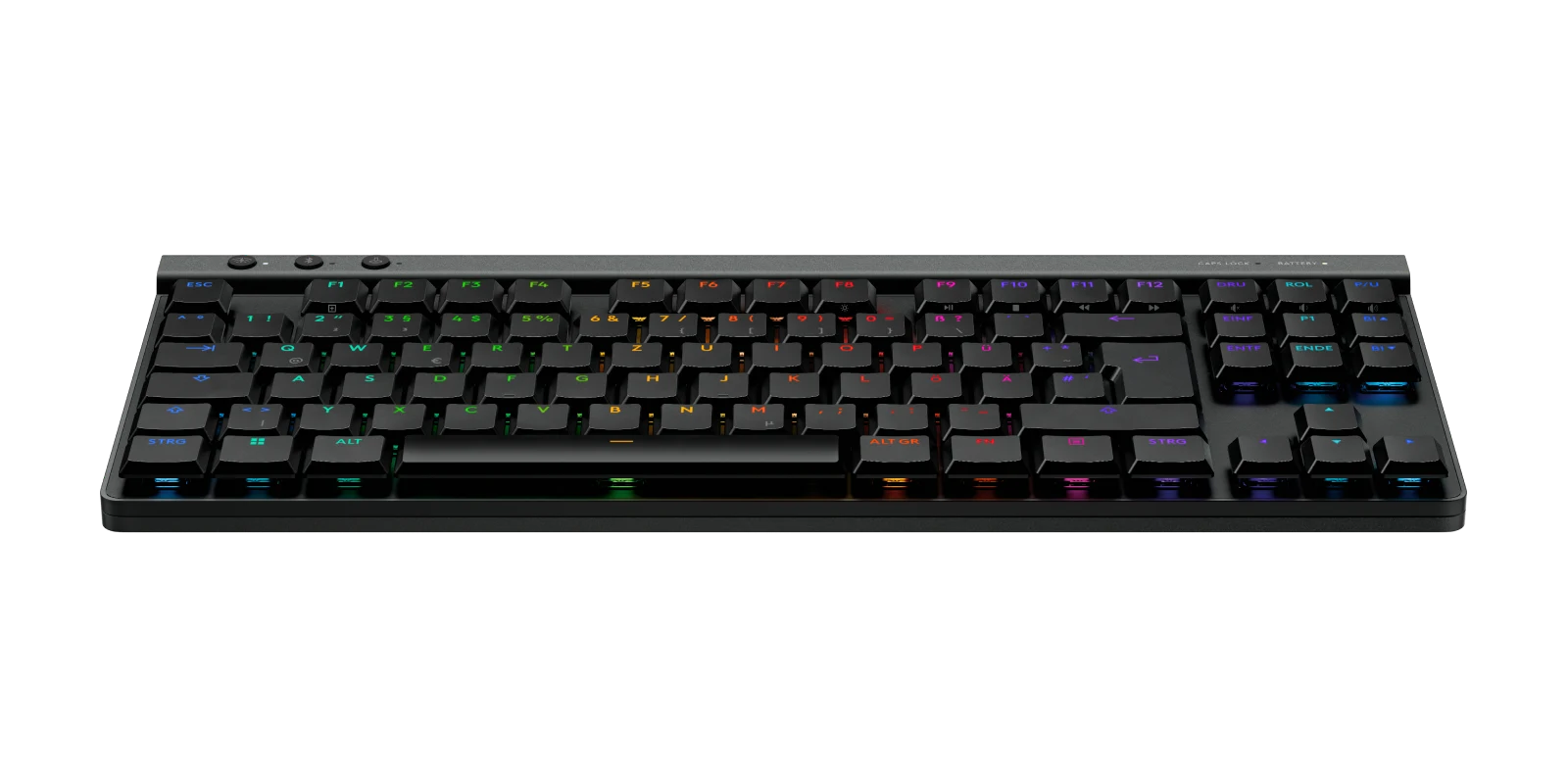 Безжична геймърска клавиатура Logitech G515 Lightspeed TKL Wireless Gaming Black, TACTILE - 920-014074 