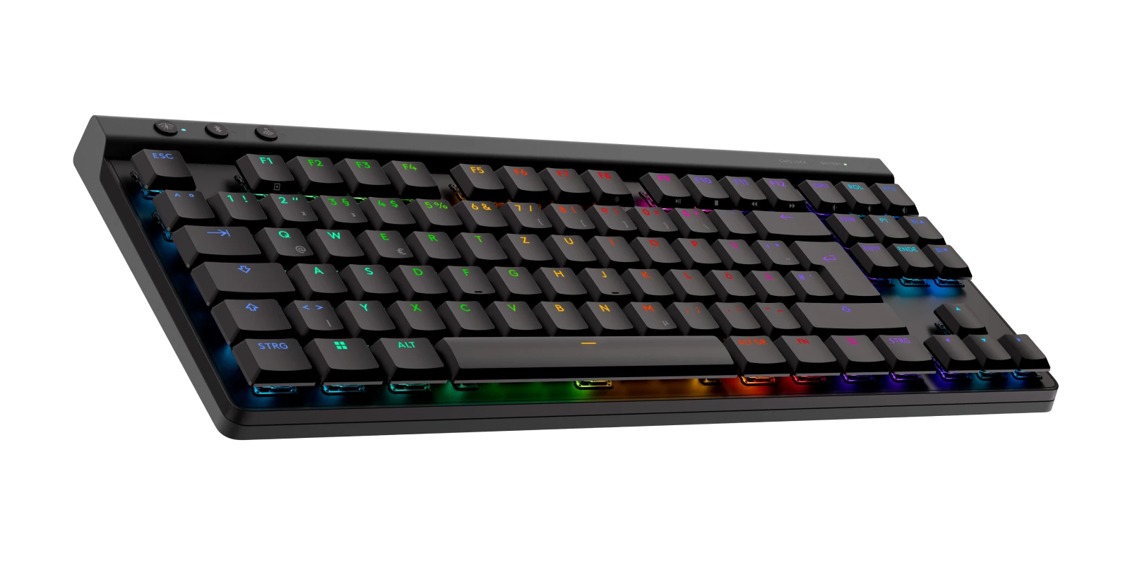 Безжична геймърска клавиатура Logitech G515 Lightspeed TKL Wireless Gaming Black, TACTILE - 920-014074 