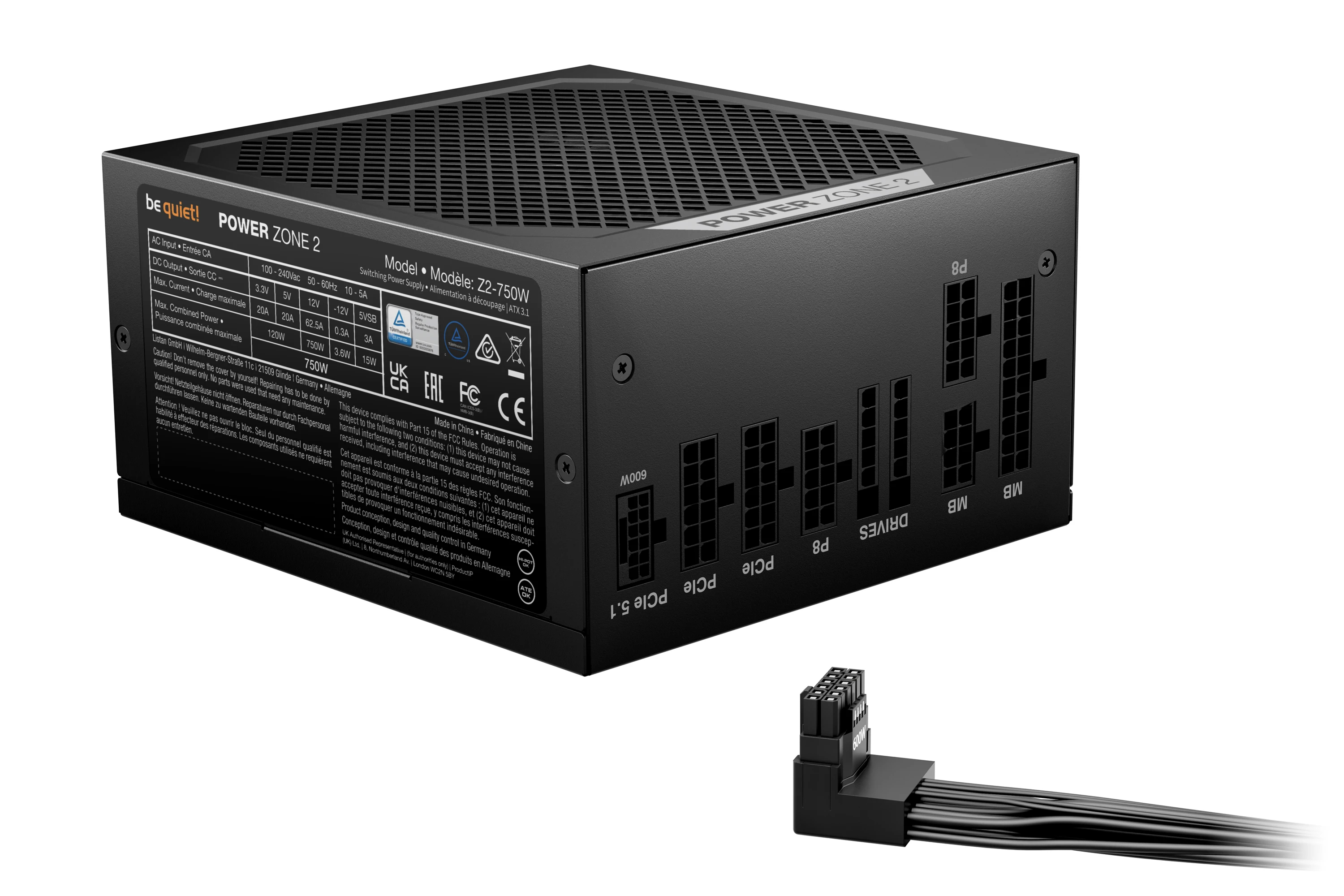 Захранване be quiet! POWER ZONE 2 750W 80 Plus Platinum ATX 3.1 PSU - BP006EU