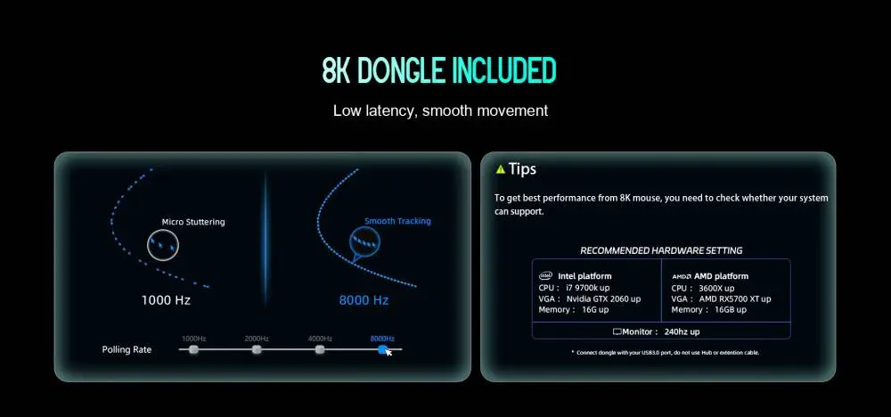 Lamzu професионална геймърска мишка MAYA X 8K - Wireless Gaming Mouse - Aimlabs Edition