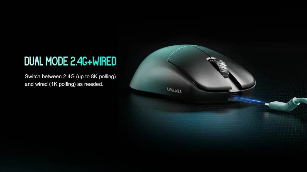Lamzu професионална геймърска мишка MAYA X 8K - Wireless Gaming Mouse - Aimlabs Edition