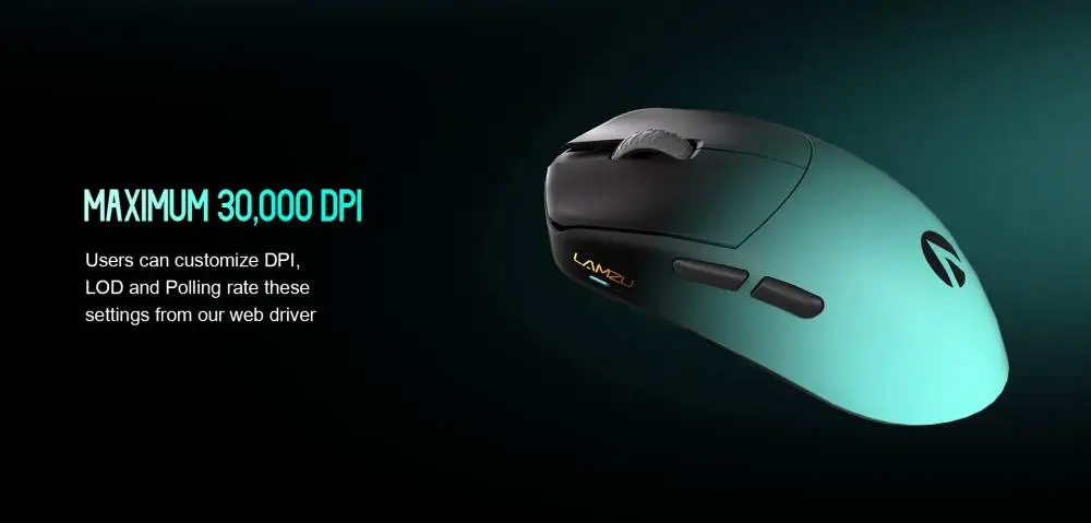 Lamzu професионална геймърска мишка MAYA X 8K - Wireless Gaming Mouse - Aimlabs Edition