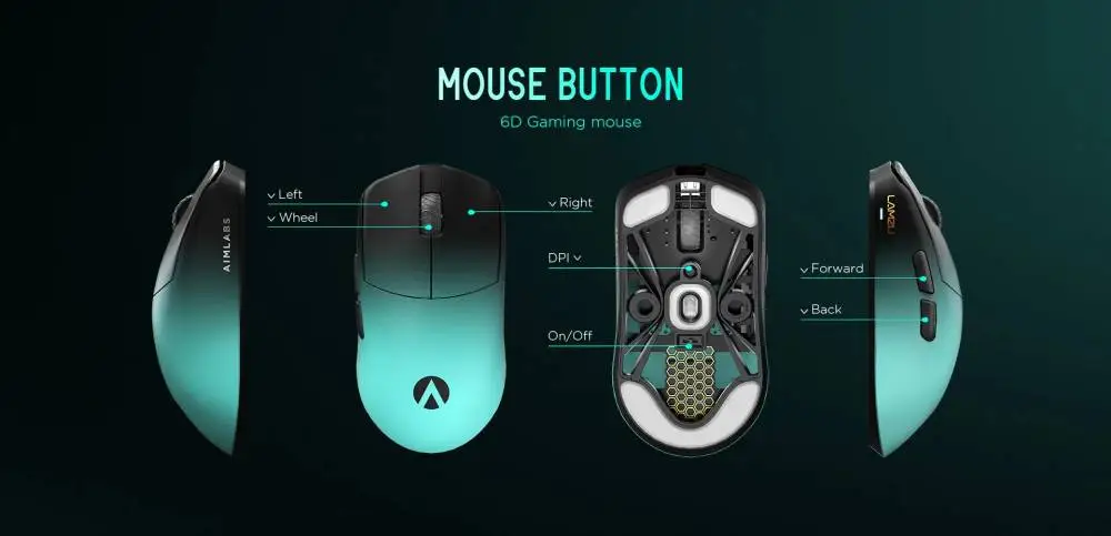 Lamzu професионална геймърска мишка MAYA X 8K - Wireless Gaming Mouse - Aimlabs Edition