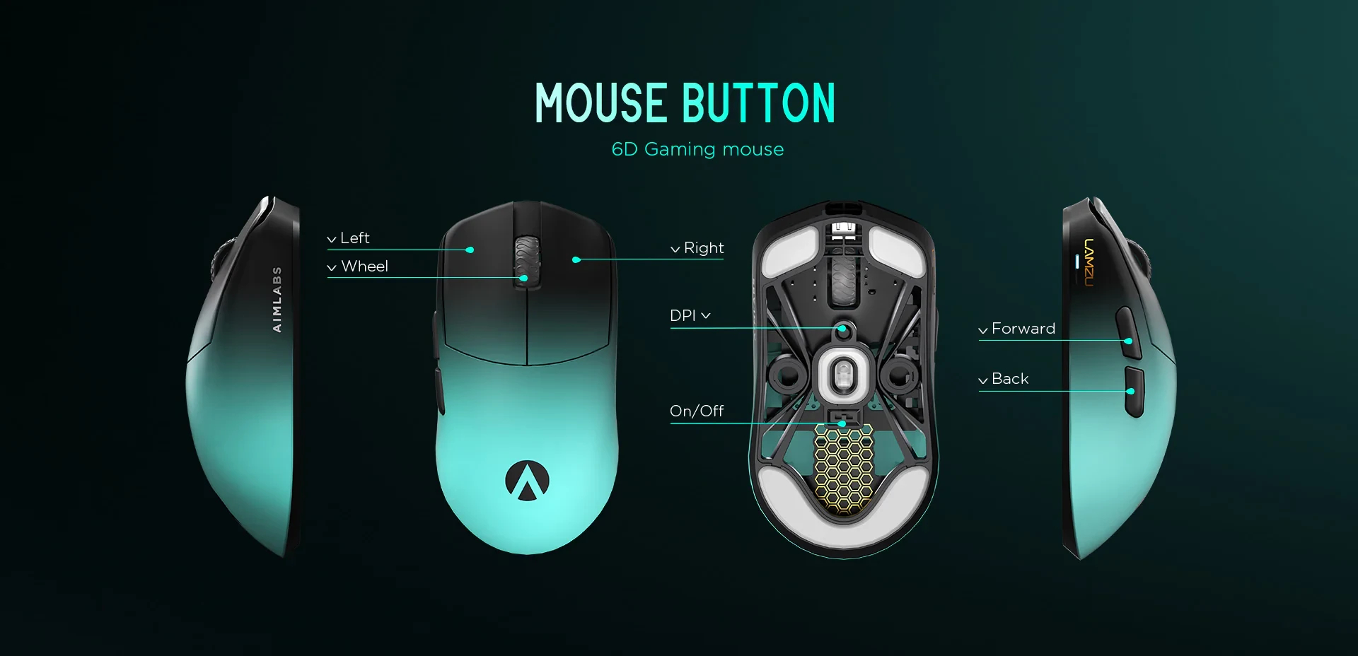 Lamzu професионална геймърска мишка MAYA X 8K - Wireless Gaming Mouse - Aimlabs Edition