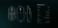 Lamzu професионална геймърска мишка MAYA X 8K - Wireless Gaming Mouse - Aimlabs Edition
