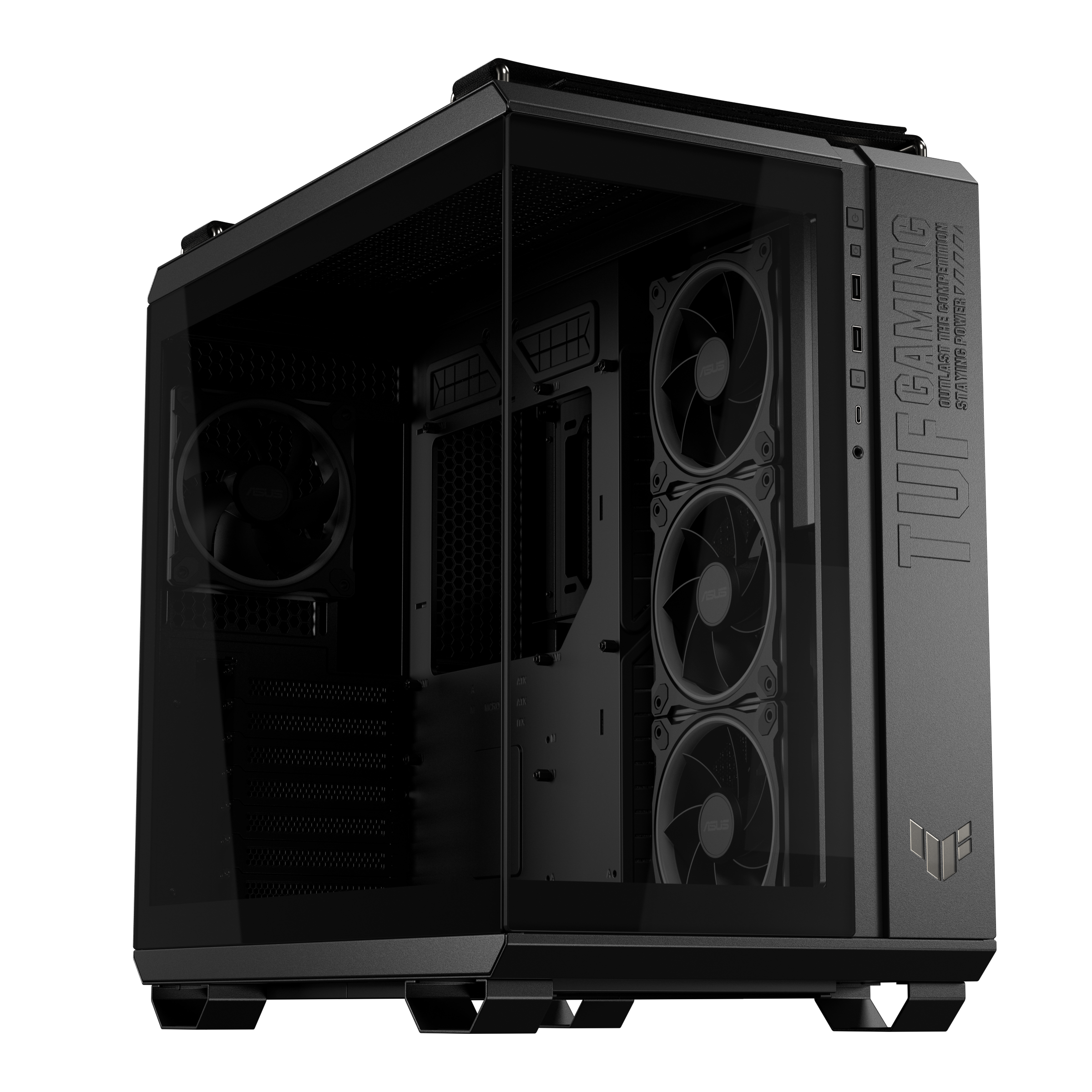 Кутия ASUS TUF Gaming GT502 Horizon ARGB Black Edition - 90DC0090-B19020