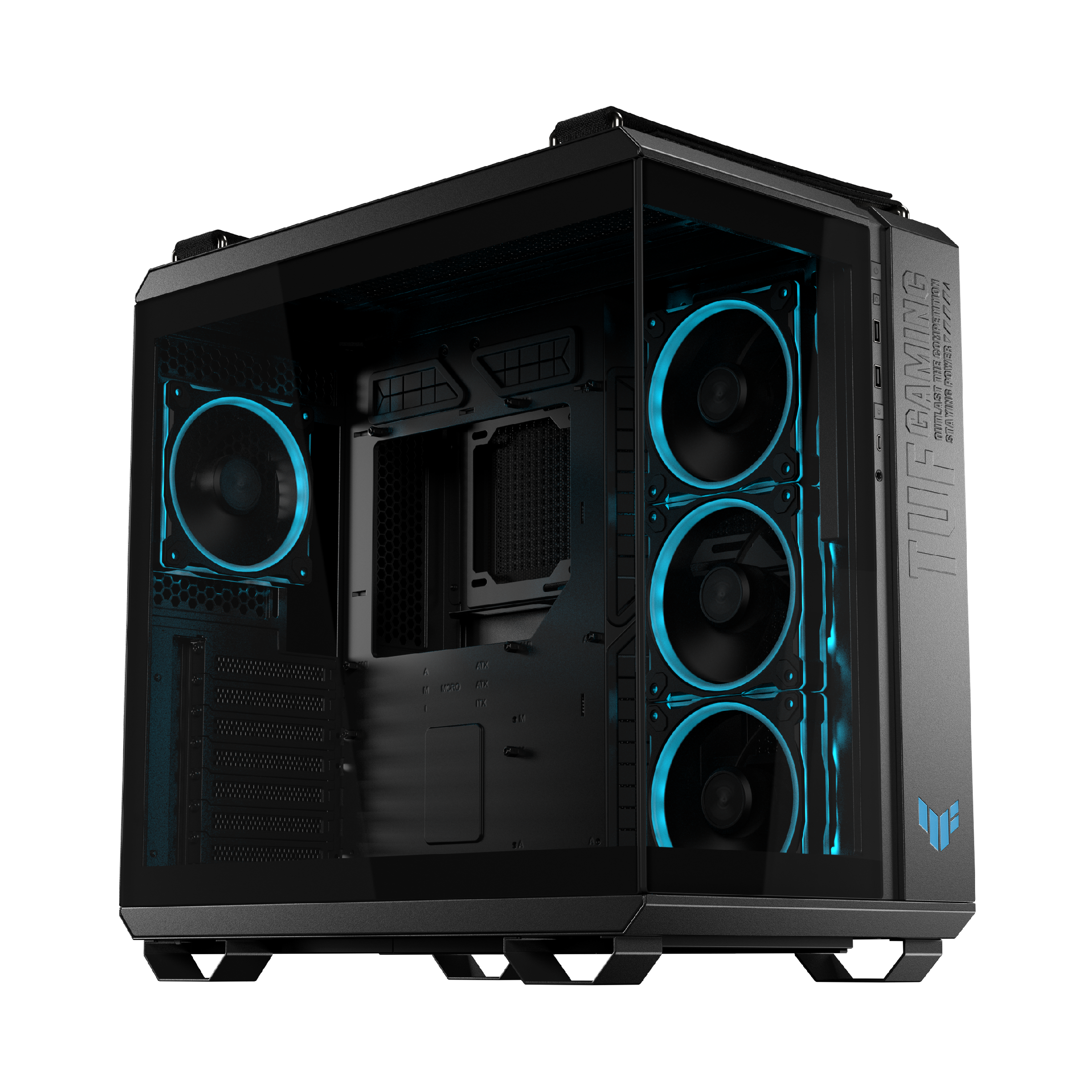 Кутия ASUS TUF Gaming GT502 Horizon ARGB Black Edition - 90DC0090-B19020