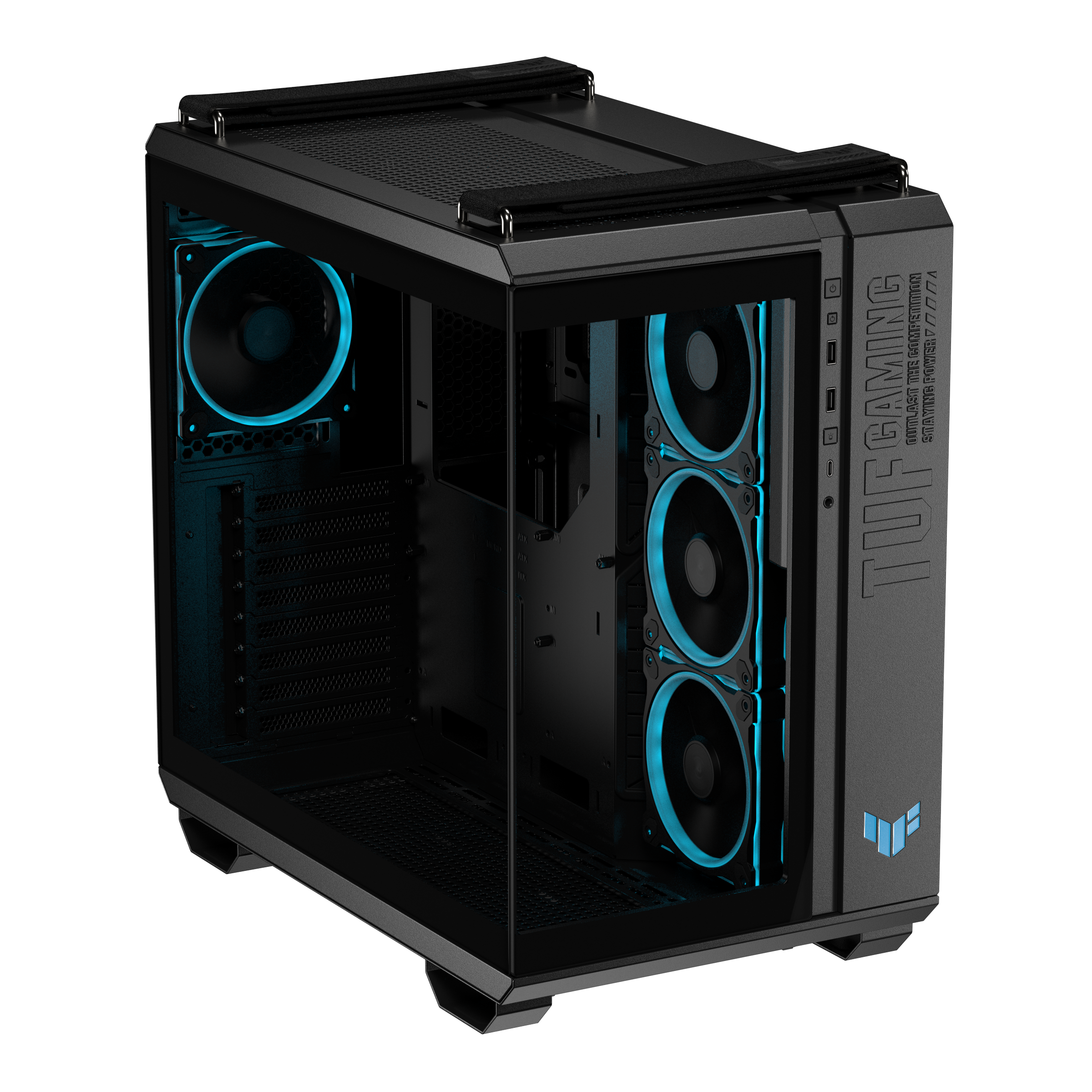 Кутия ASUS TUF Gaming GT502 Horizon ARGB Black Edition - 90DC0090-B19020
