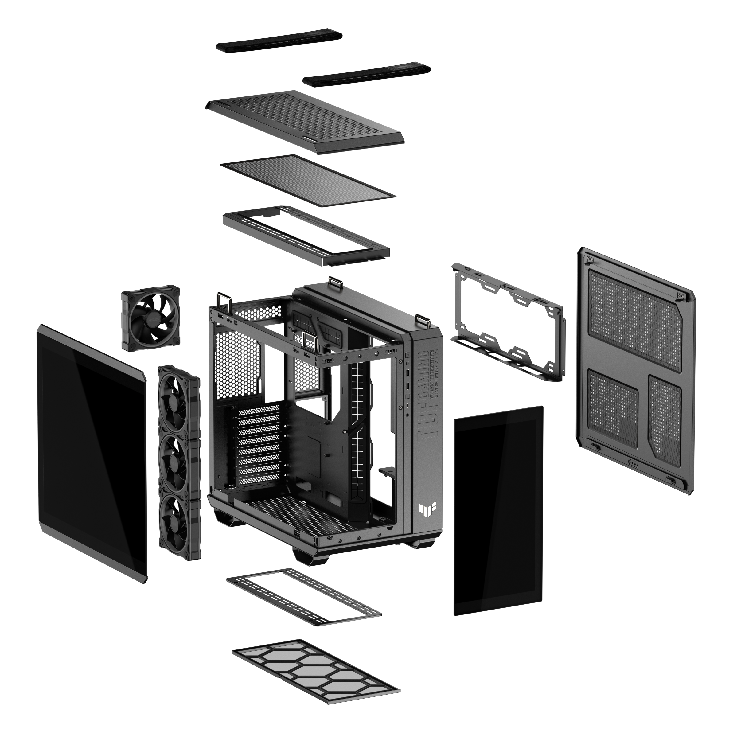 Кутия ASUS TUF Gaming GT502 Horizon ARGB Black Edition - 90DC0090-B19020