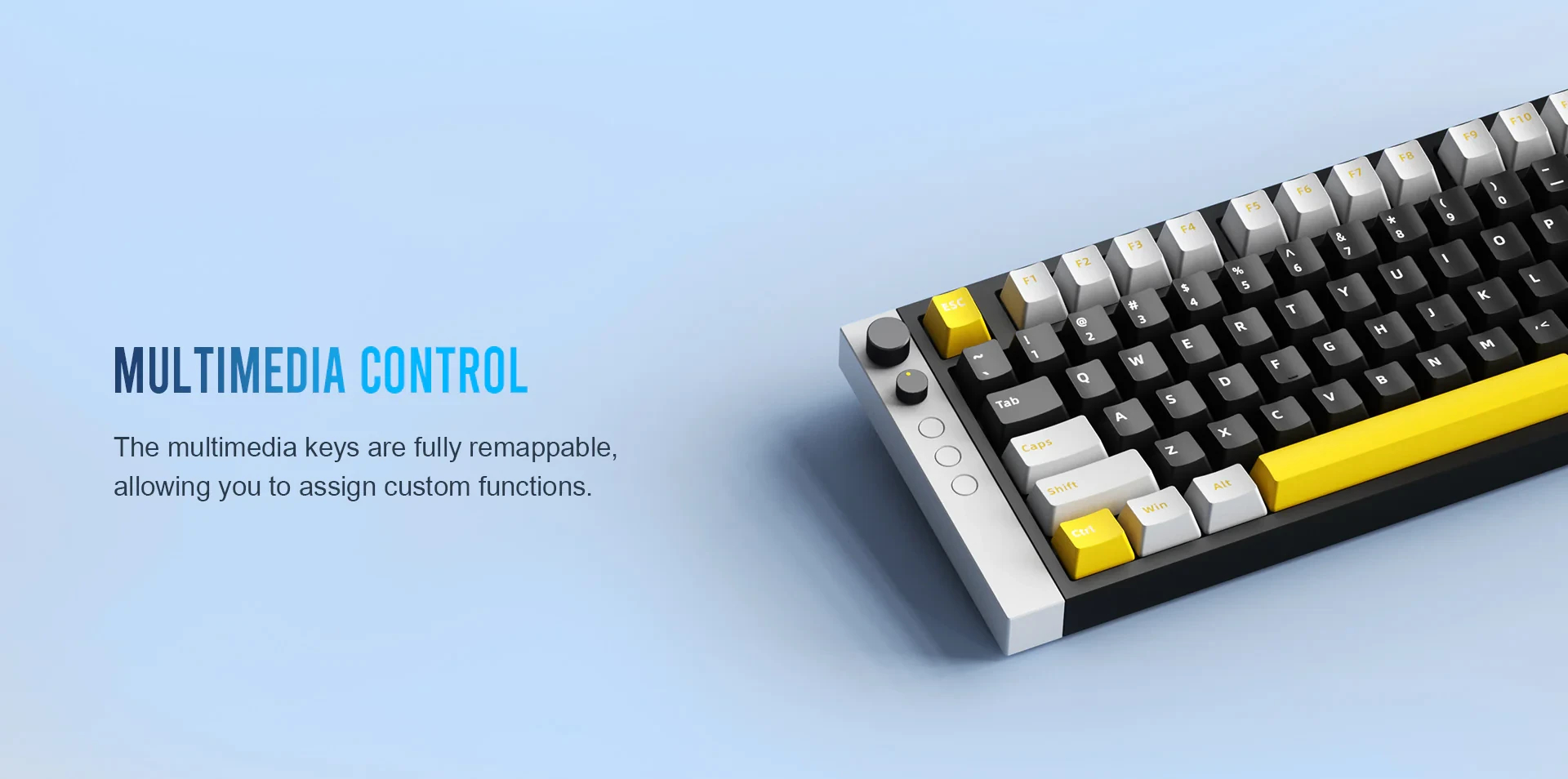 Lamzu професионална геймърска механична клавиатура Professional Gaming Mechanical Keyboard JET 75 - 8K, Magnetic Gateron Jade Switches - White/Blue