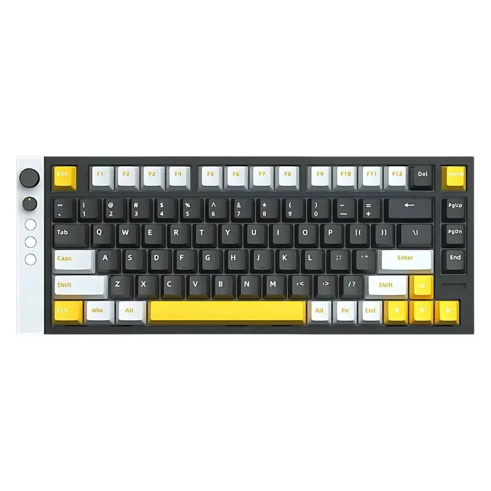Геймърска механична клавиатура Lamzu JET 75 - 8K, Magnetic Gateron Jade Switches - Black/Yellow