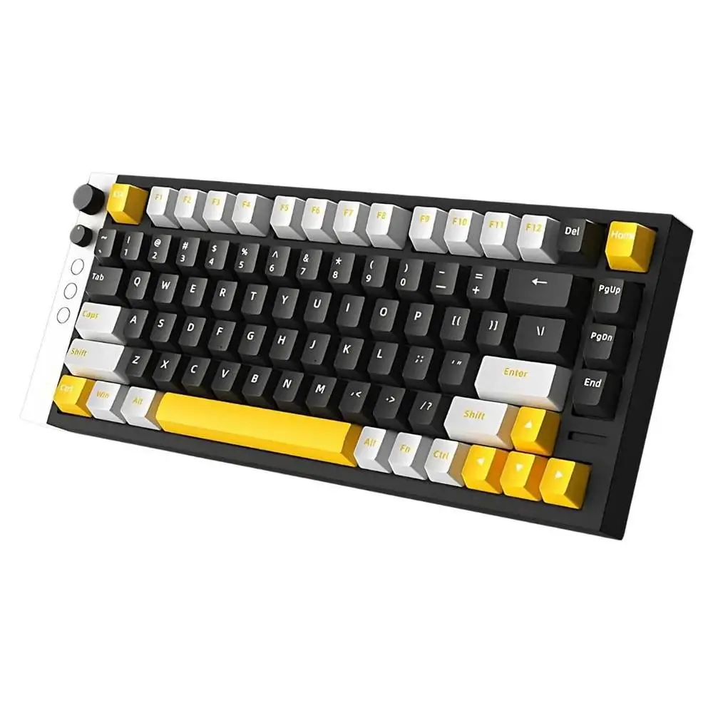 Геймърска механична клавиатура Lamzu JET 75 - 8K, Magnetic Gateron Jade Switches - Black/Yellow