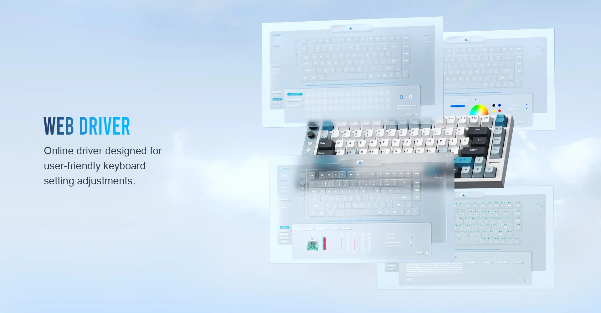 Геймърска механична клавиатура Lamzu JET 75 - 8K, Magnetic Gateron Jade Switches - Black/Yellow