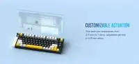 Геймърска механична клавиатура Lamzu JET 75 - 8K, Magnetic Gateron Jade Switches - Black/Yellow