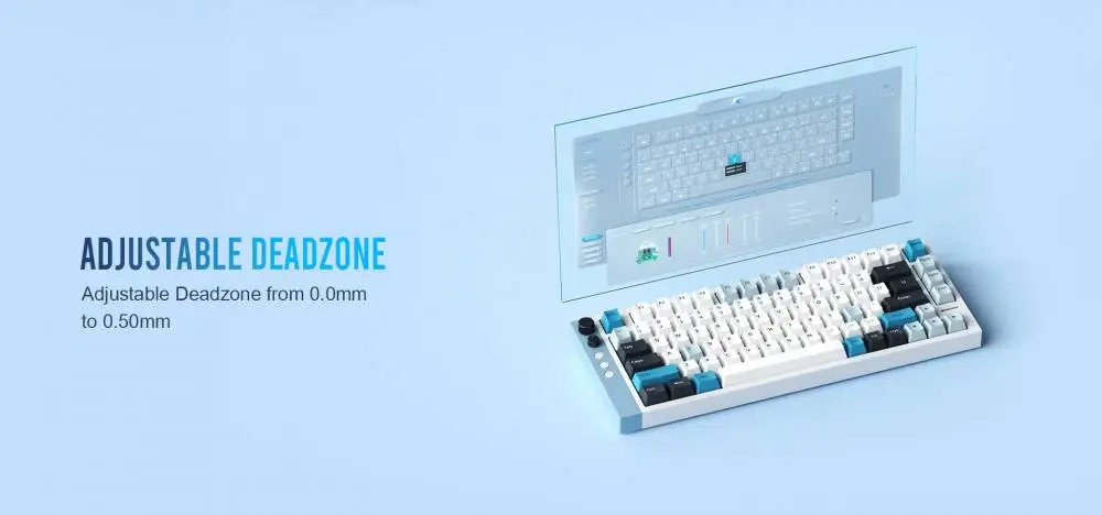 Геймърска механична клавиатура Lamzu JET 75 - 8K, Magnetic Gateron Jade Switches - Black/Yellow