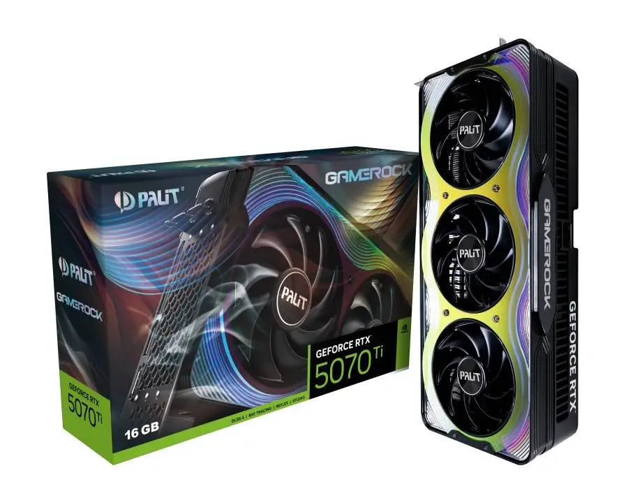 Видео карта Palit GeForce RTX 5070 Ti GameRock 16GB - NE7507T019T2-GB2030G