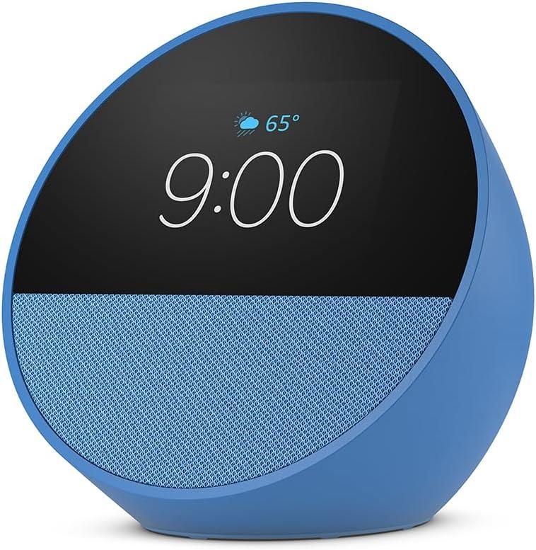 Έξυπνο ρολόι Amazon Echo Spot 2024, φωνητικός βοηθός, Μπλε