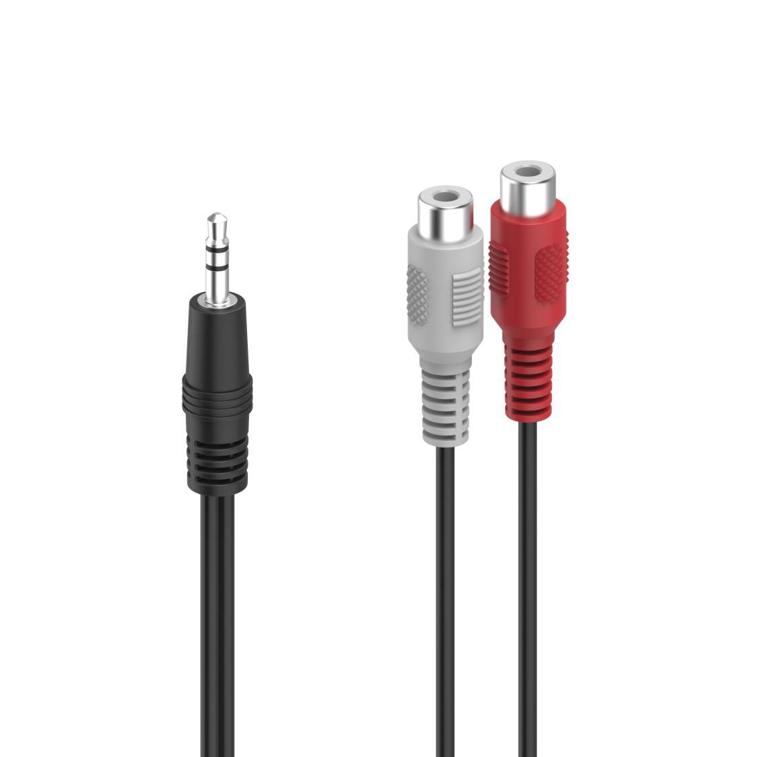 HAMA Аудио адаптер, 2 x RCA женский - 3.5 mm разъем мужской, стерео