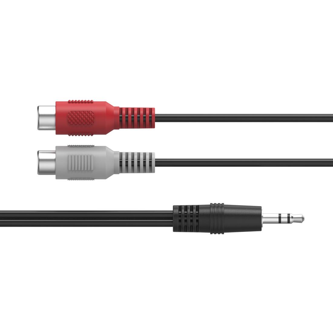 HAMA Аудио адаптер, 2 x RCA женский - 3.5 mm разъем мужской, стерео
