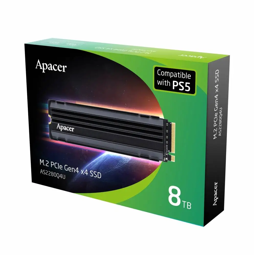 Диск SSD Apacer AS2280Q4U 2TB М.2 2280 NVMe PCIe Gen4x4 PS5 - AP2TBAS2280Q4U-1