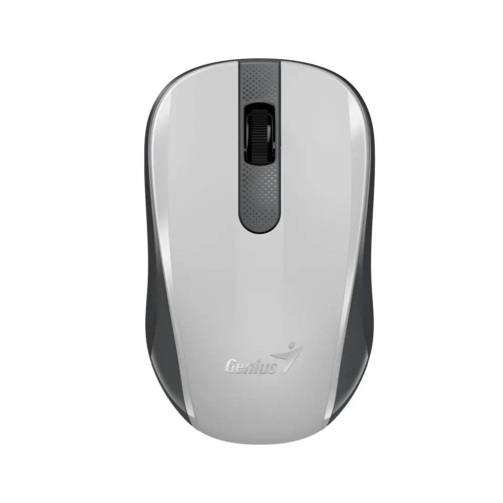 Genius безжина безшумна мишка Wireless Silent Mouse - NX-8008S White+Gray - Silent, 2.4GHz