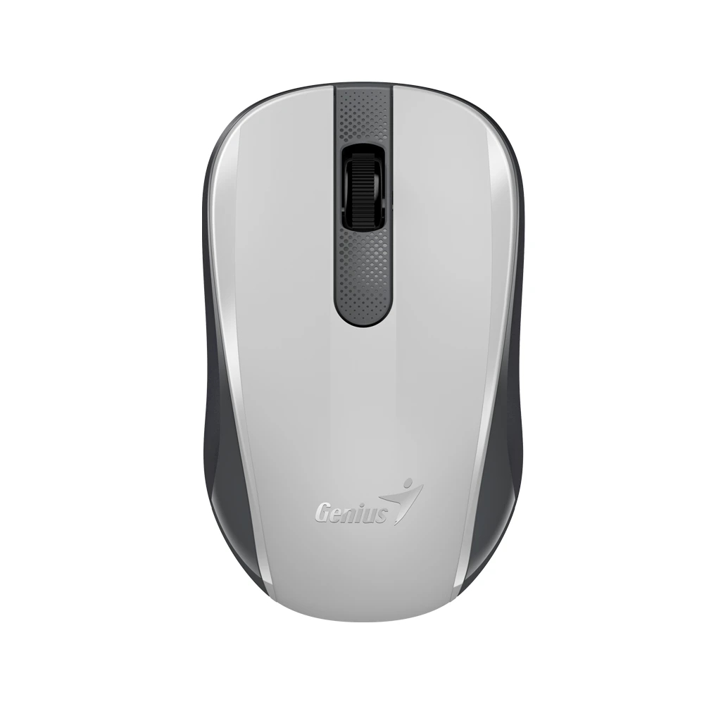 Genius безжина безшумна мишка Wireless Silent Mouse - NX-8008S White+Gray - Silent, 2.4GHz