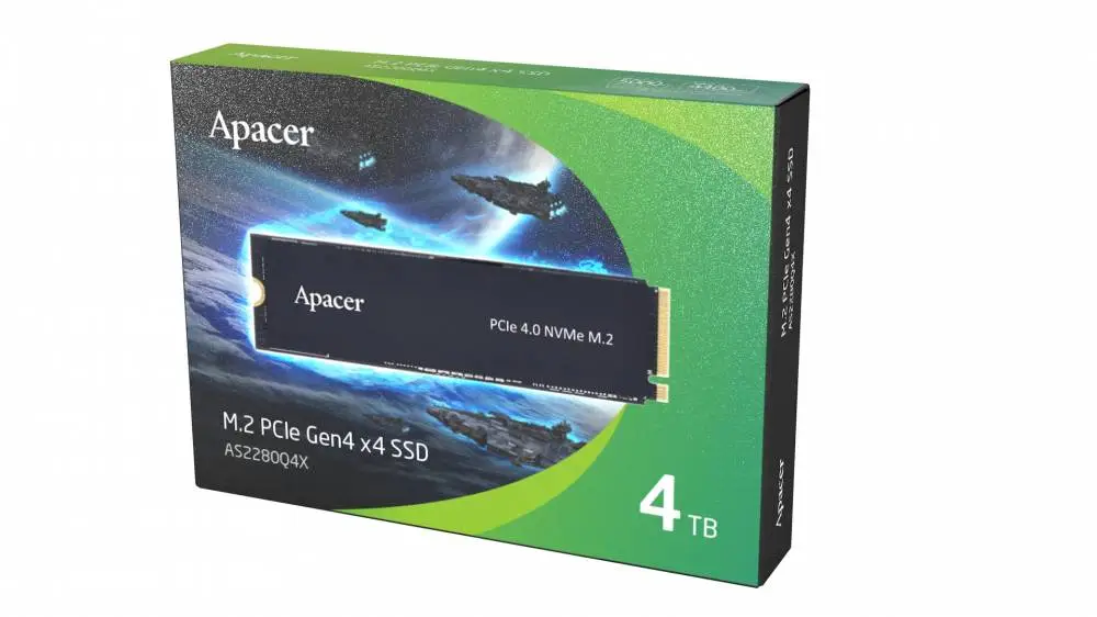 Диск SSD Apacer AS2280Q4X 512GB М.2 2280 NVMe PCIe Gen4x4 - AP512GAS2280Q4X-1