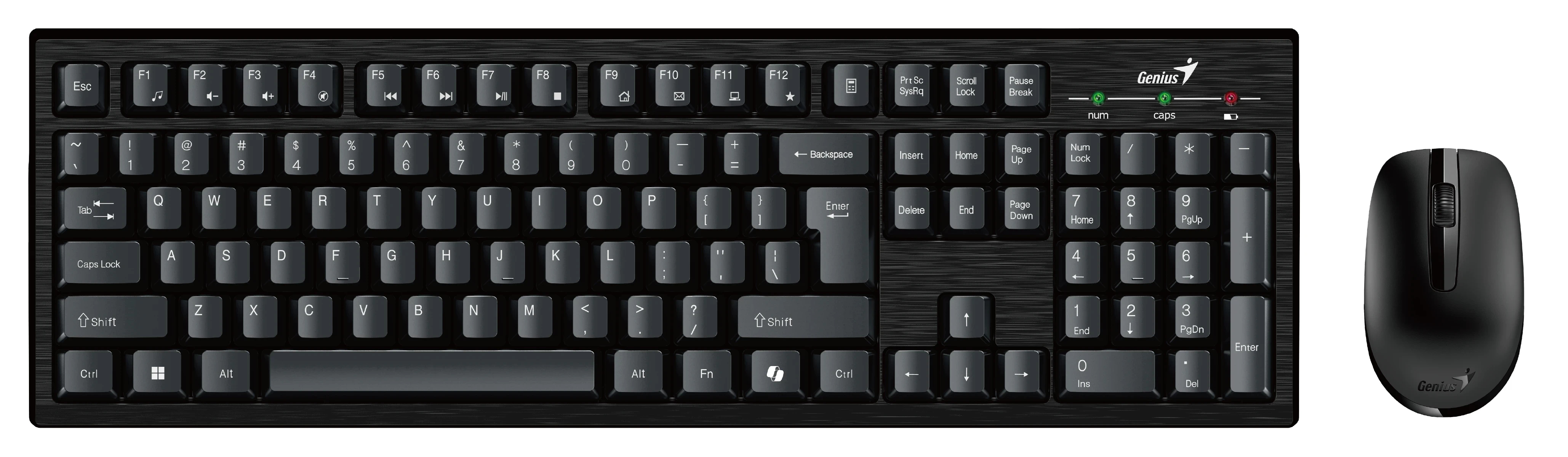 Genius клавиатура и мишка Wireless Keyboard and Mouse - KM-8101 Black - AI, BG, 2.4GHZ