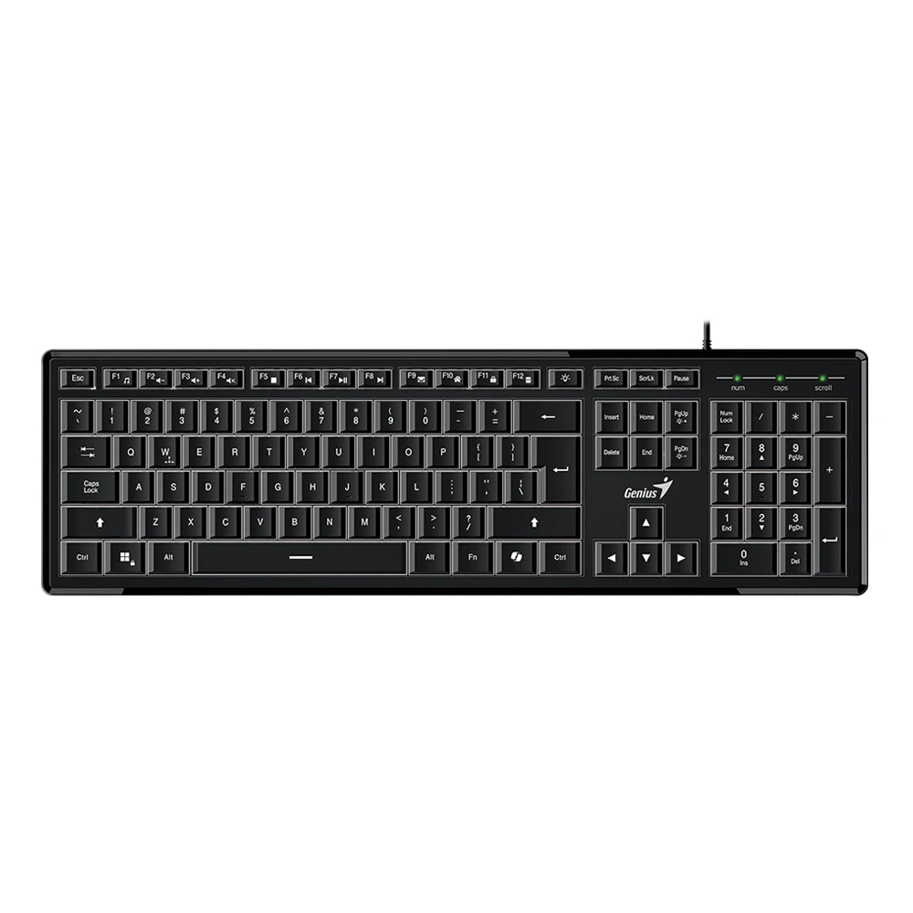 Genius клавиатура кирилизирана Keyboard SlimStar 820 Black  - AI, Illuminated, Slim, BG, USB