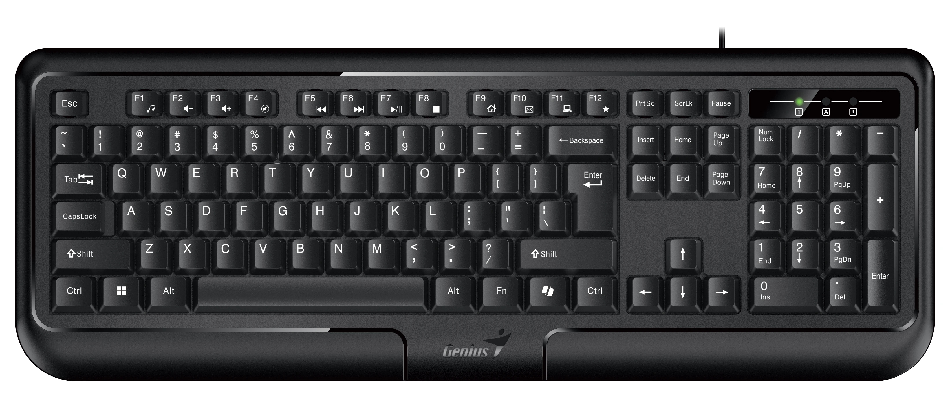 Genius клавиатура кирилизирана Smart Keyboard KB-118 II Black - AI, BG Layout, USB