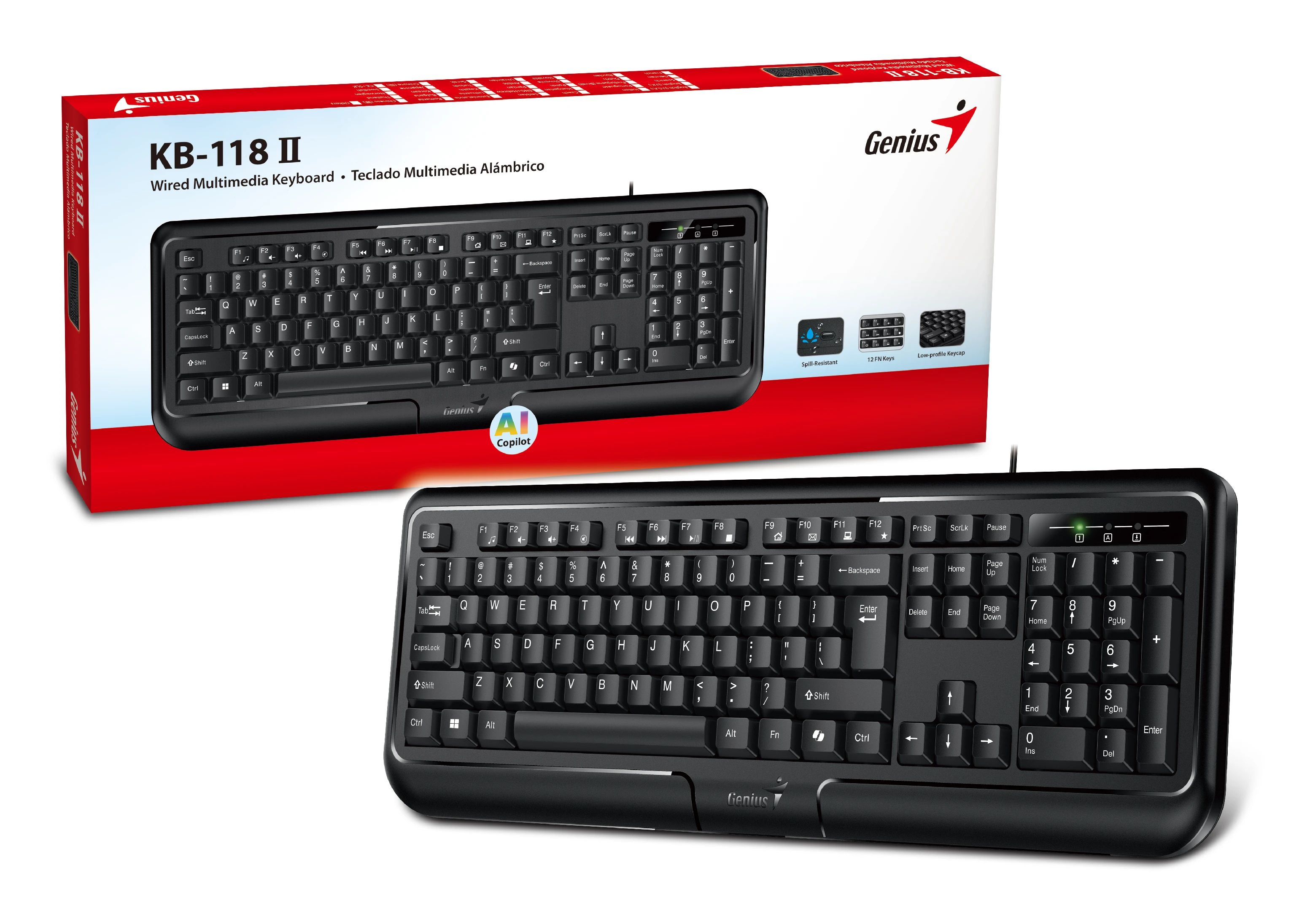 Genius клавиатура кирилизирана Smart Keyboard KB-118 II Black - AI, BG Layout, USB