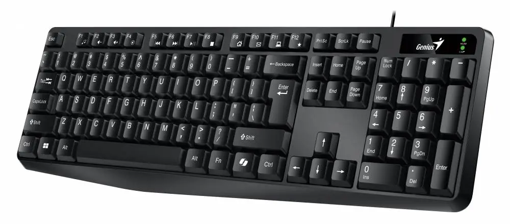 Genius клавиатура кирилизирана Smart Keyboard KB-117 Black - AI, BG Layout, USB