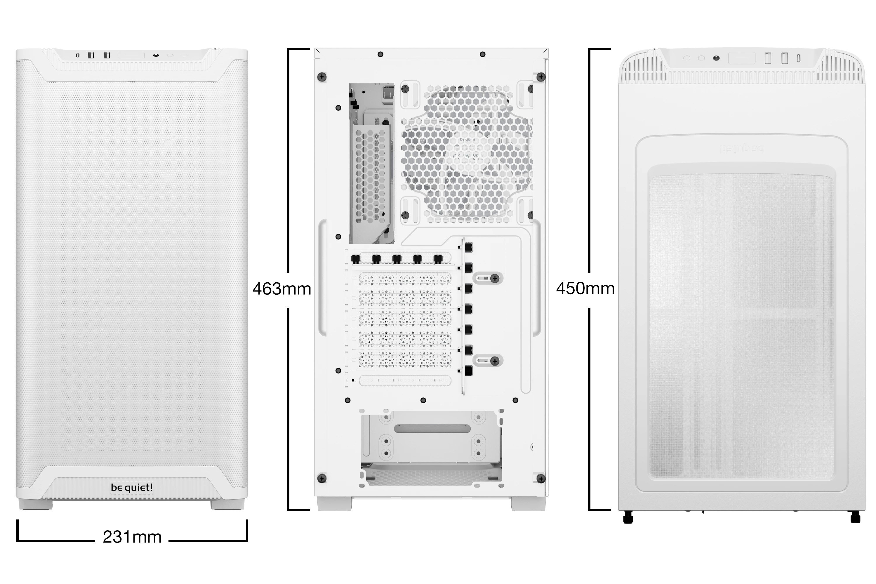 Кутия be quiet! Pure Base 501 LX White Case ATX - BGW79