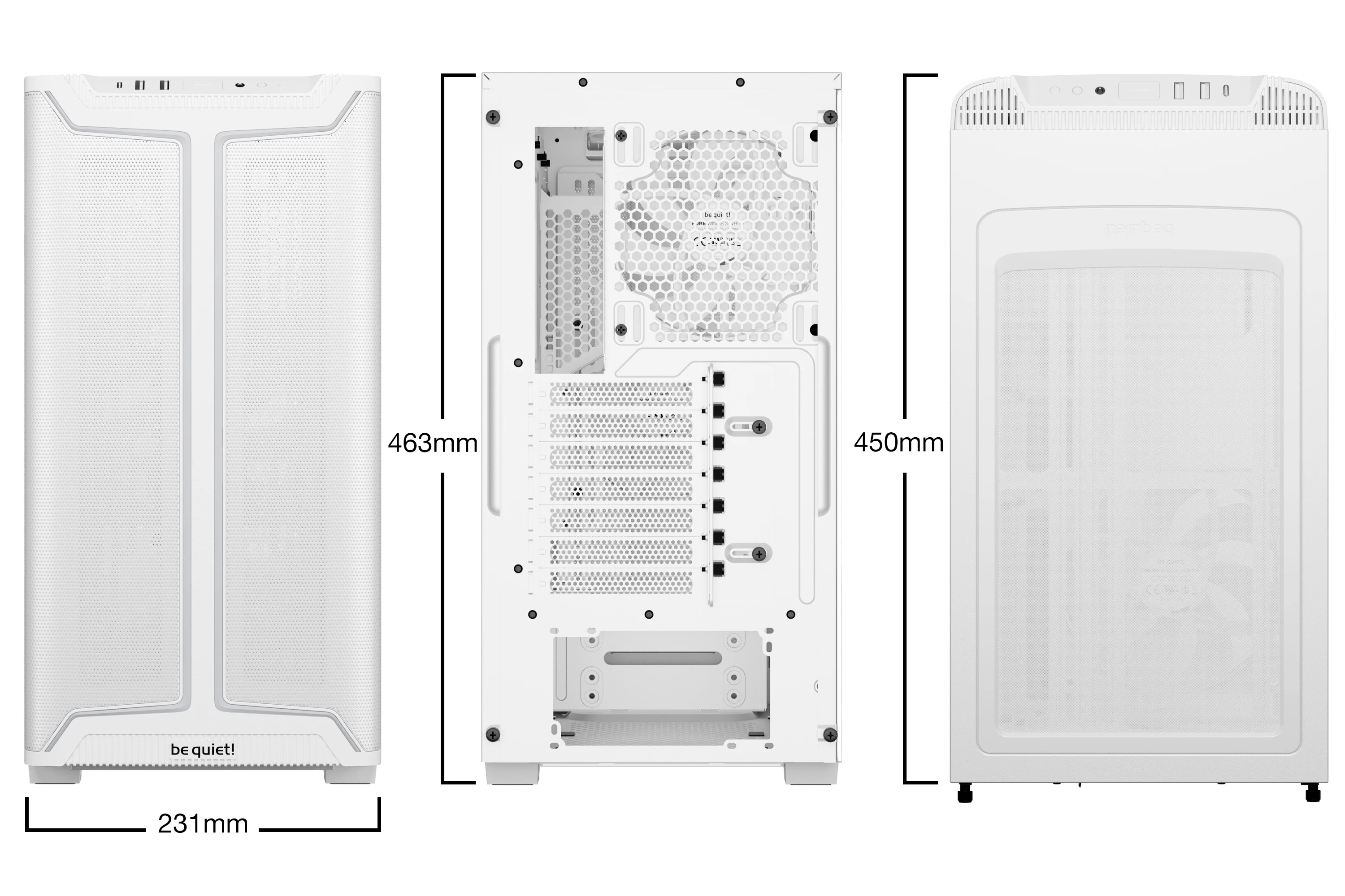 Кутия be quiet! Pure Base 501 DX White Case ATX - BGW77