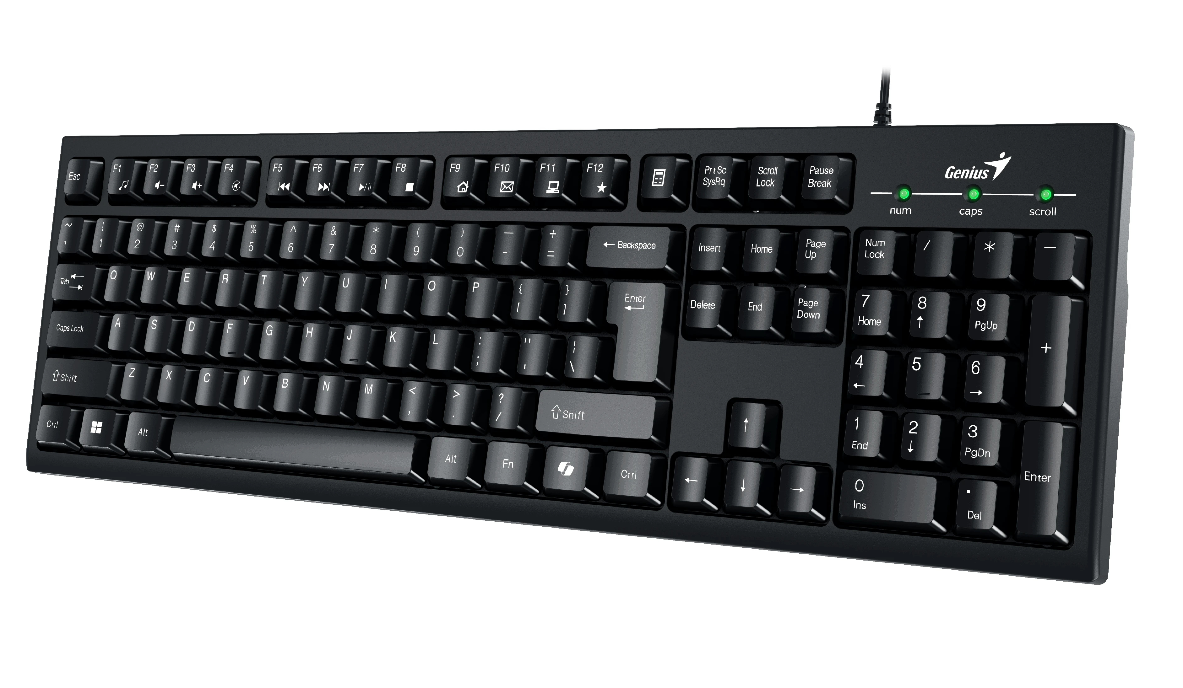 Genius клавиатура кирилизирана Smart Keyboard KB-100 Black - AI, BG Layout, USB