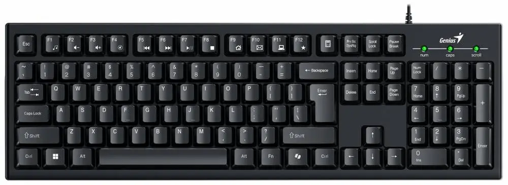 Genius клавиатура кирилизирана Smart Keyboard KB-100 Black - AI, BG Layout, USB