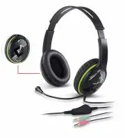 Genius слушалки с микрофон Headset HS-400A - 3.5 mm, Mic, Black/Green