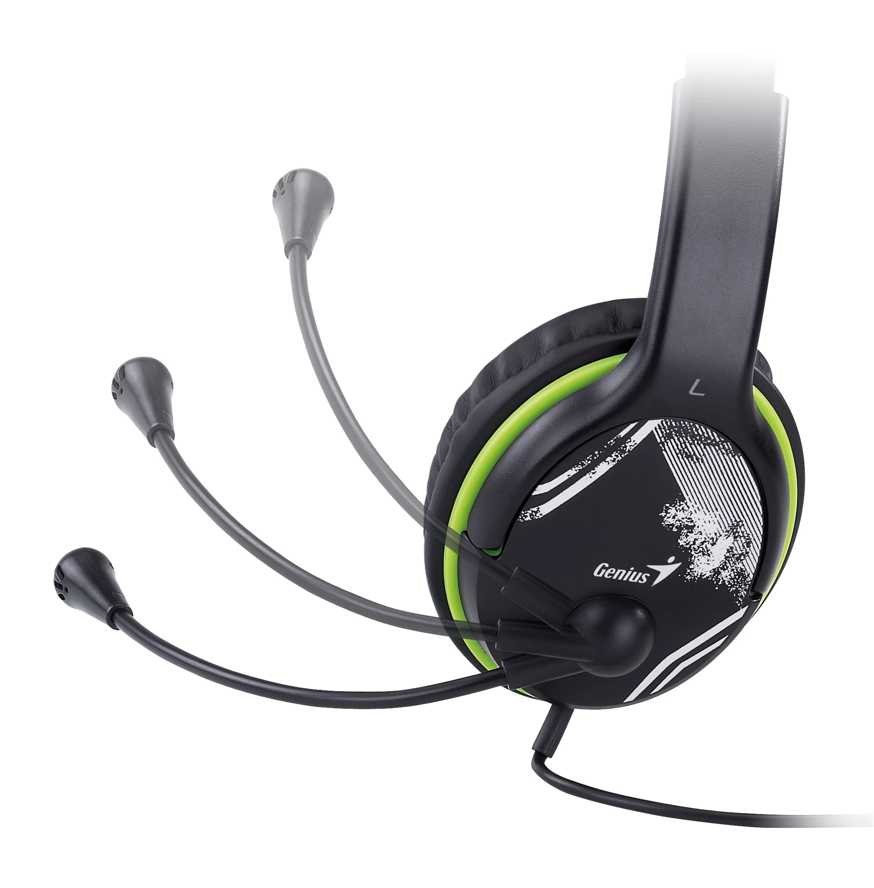 Genius слушалки с микрофон Headset HS-400A - 3.5 mm, Mic, Black/Green