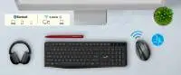 Genius вертикална безжична мишка Vertical Mouse wireless Ergo 8350S - Silent, AI, Bluetooth, 2.4G, Dark Grey