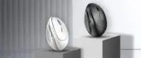 Genius вертикална безжична мишка Vertical Mouse wireless Ergo 8350S - Silent, AI, Bluetooth, 2.4G, Dark Grey