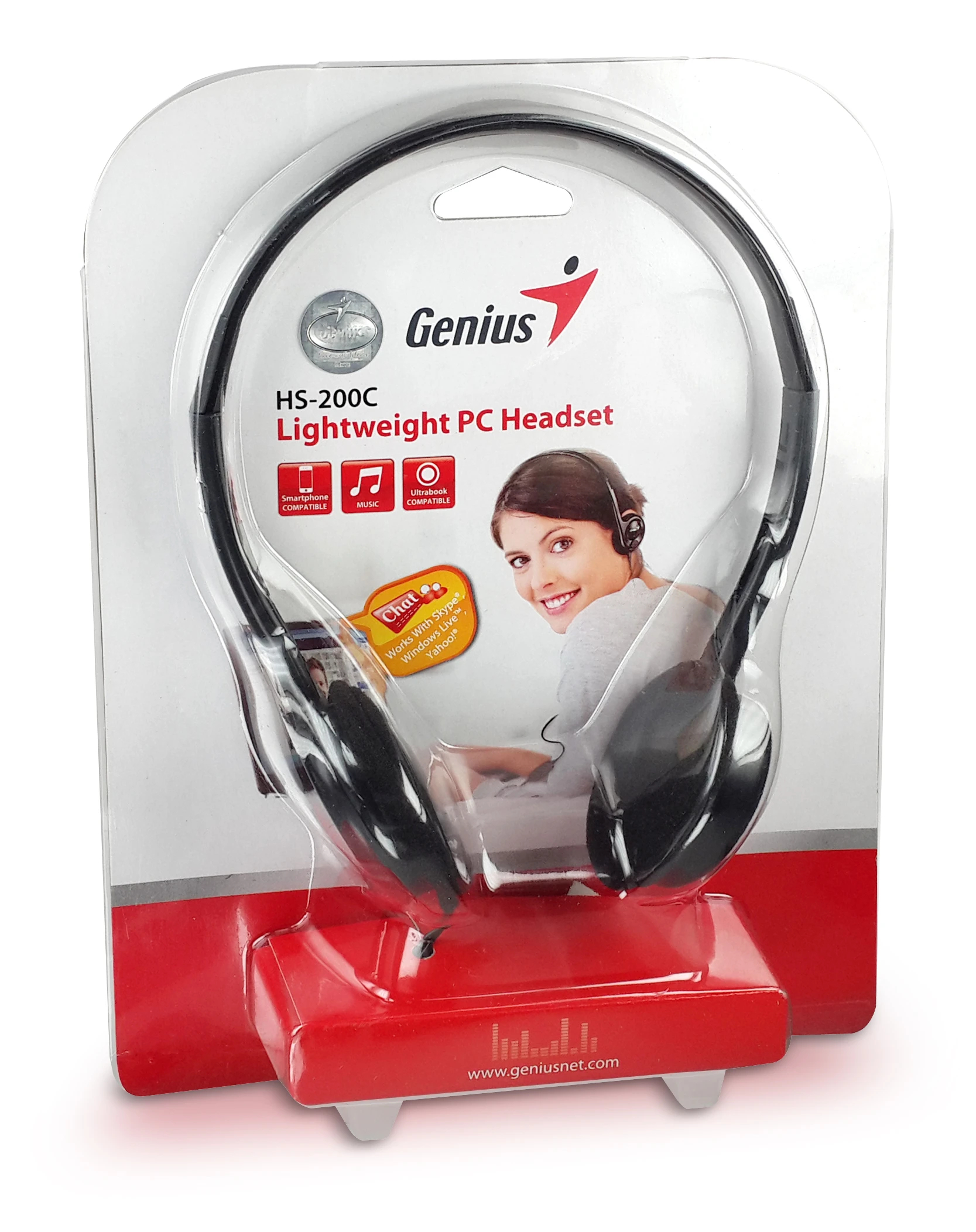 Genius слушалки с микрофон Headset HS-200C - Lightweight, Black