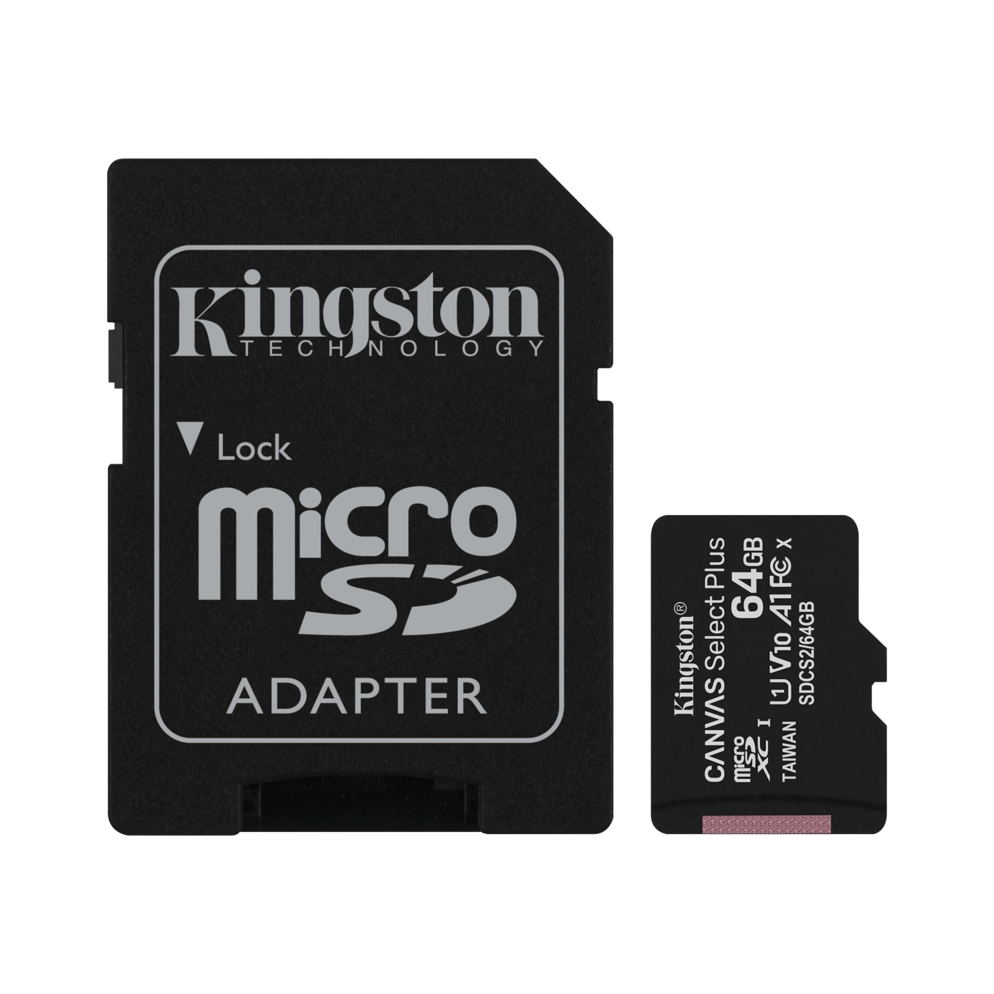 Карта памет Kingston’s Canvas Select Plus 64GB, microSD, U1, V10, UHS-I - SDCS2/64GBSP