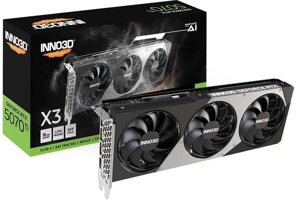 Видео карта Inno3D GeForce RTX 5070 Ti X3 16GB GDDR7 - N507T3-16D7-176068N