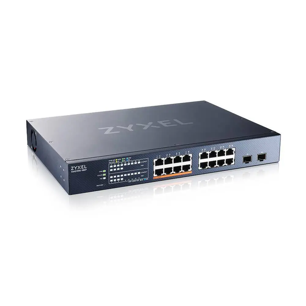 Суич ZyXEL XMG1915-18EP, 16-портов, 2x SFP, Gigabit, Управляем, , PoE