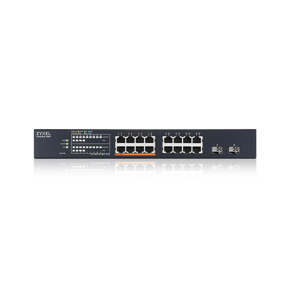 Суич ZyXEL XMG1915-18EP, 16-портов, 2x SFP, Gigabit, Управляем, , PoE