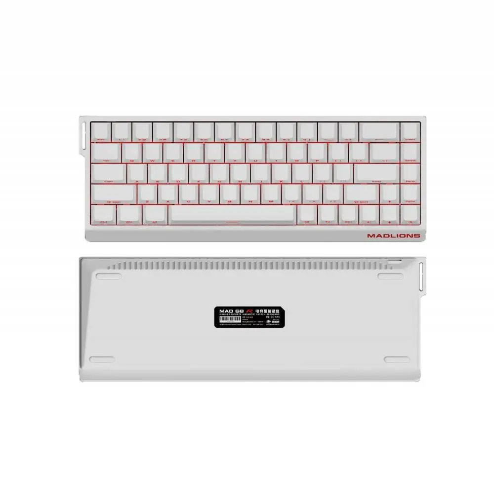Геймърска механична клавиатура Madlions MAD 68 R White- 8K, Kunlun Magnetic Switches [Linear]