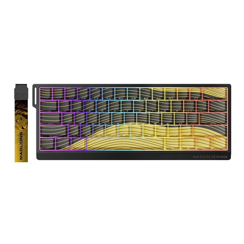 Геймърска механична клавиатура Madlions MAD 60 HE Contour Flagship - 8K, Magnetic Amber Pro [Linear]